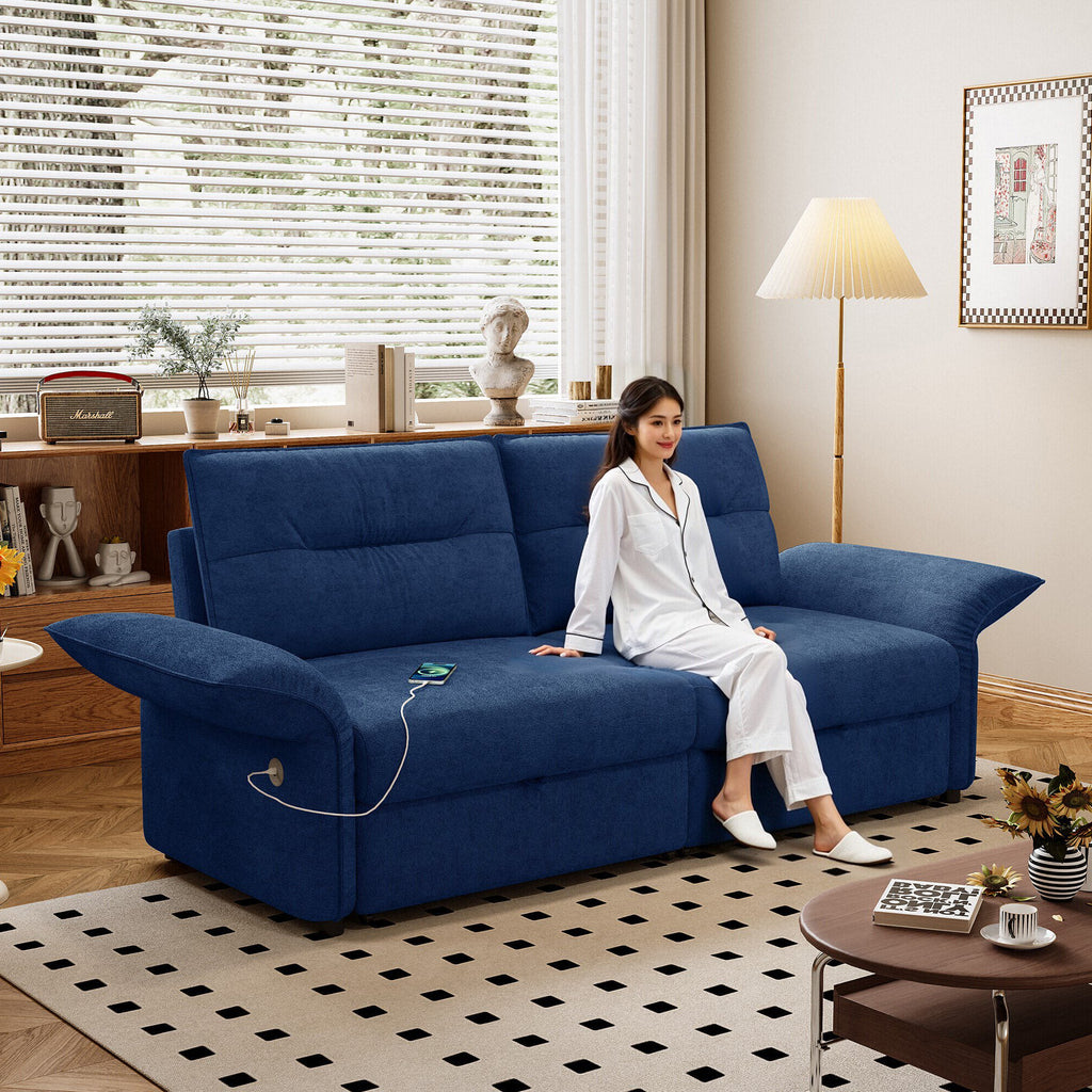 Multi-Functional 85-Inch Convertible Sofa Bed