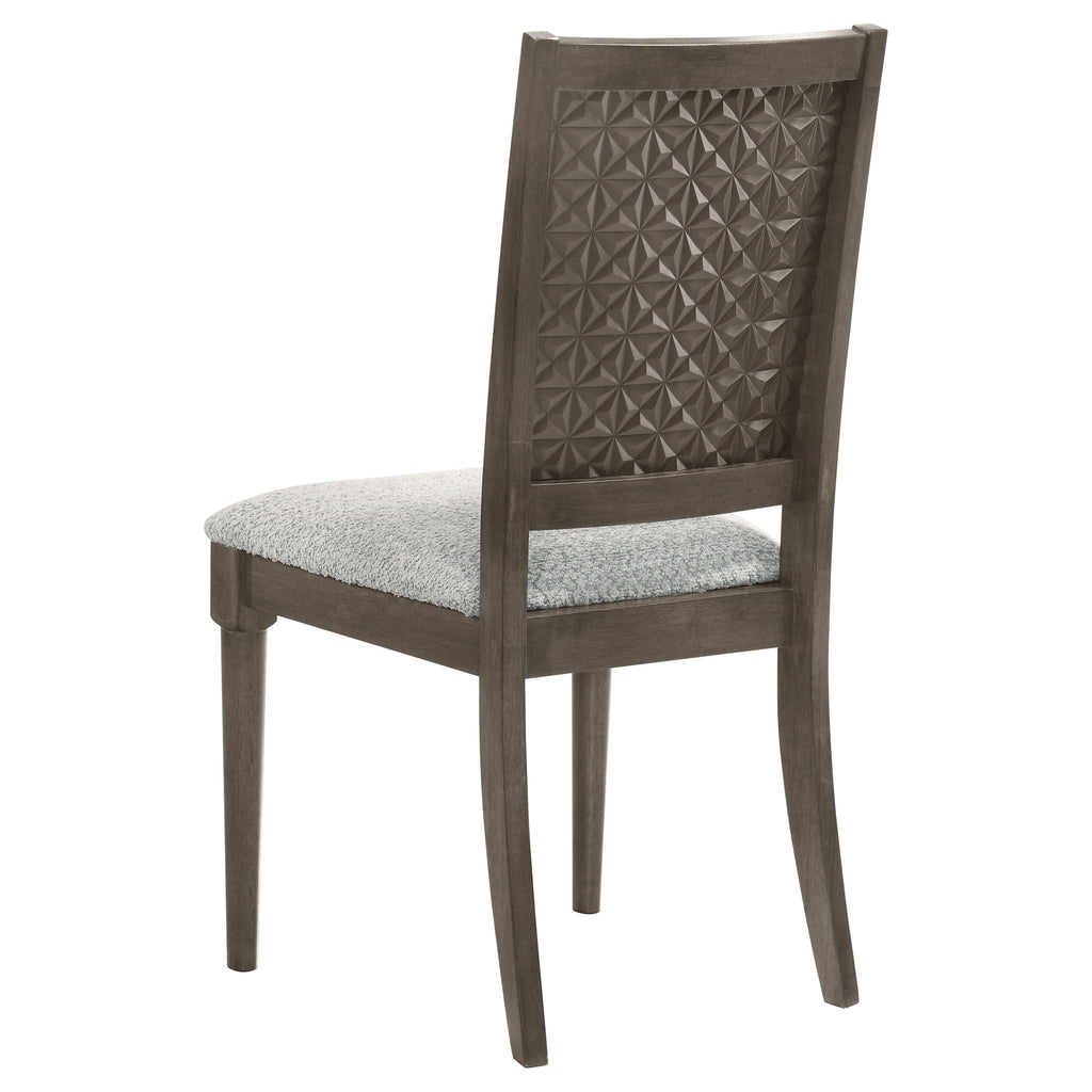 Perkins - 5 Piece Rectangular Dining Set With Chairs - Dark Brown