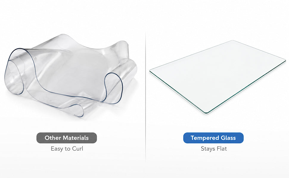 Clear Tempered Glass Table Mat - 20X32 Inch