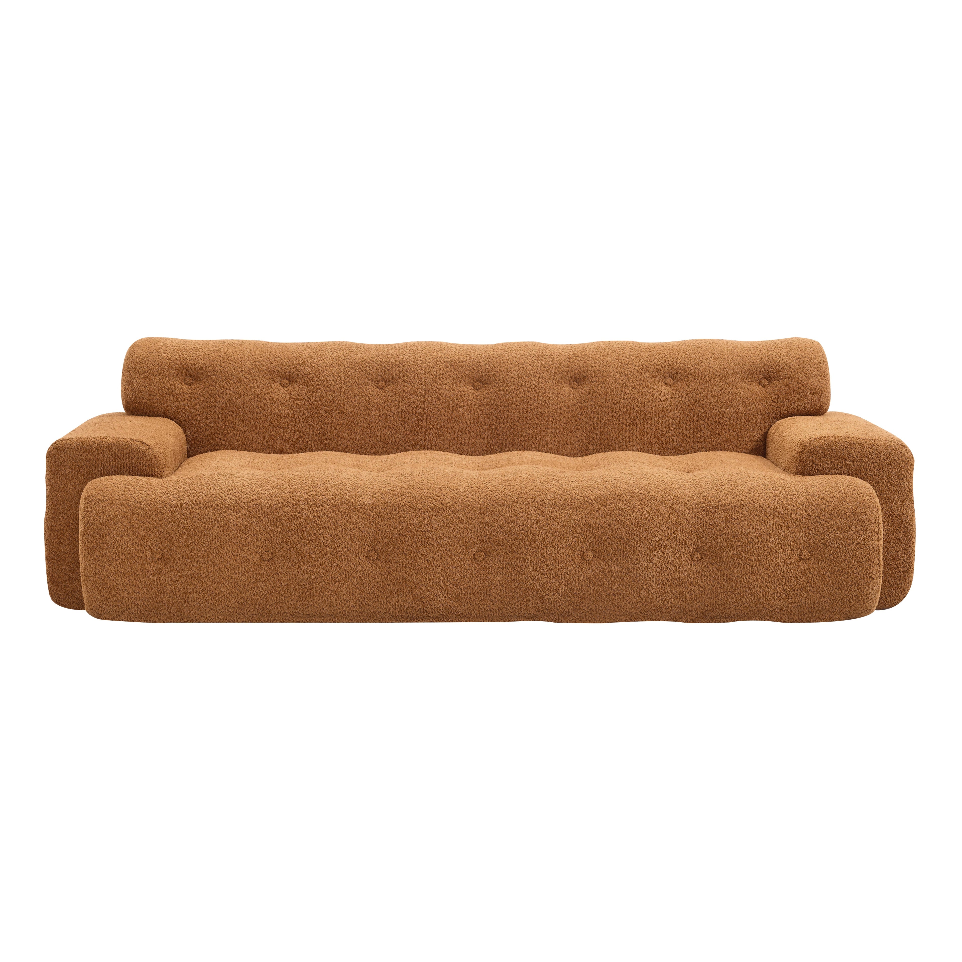 88 in. Cloud 3 Seater Boucle Sofa with Button Tufted Comfy Upholstered Couch, Nomad