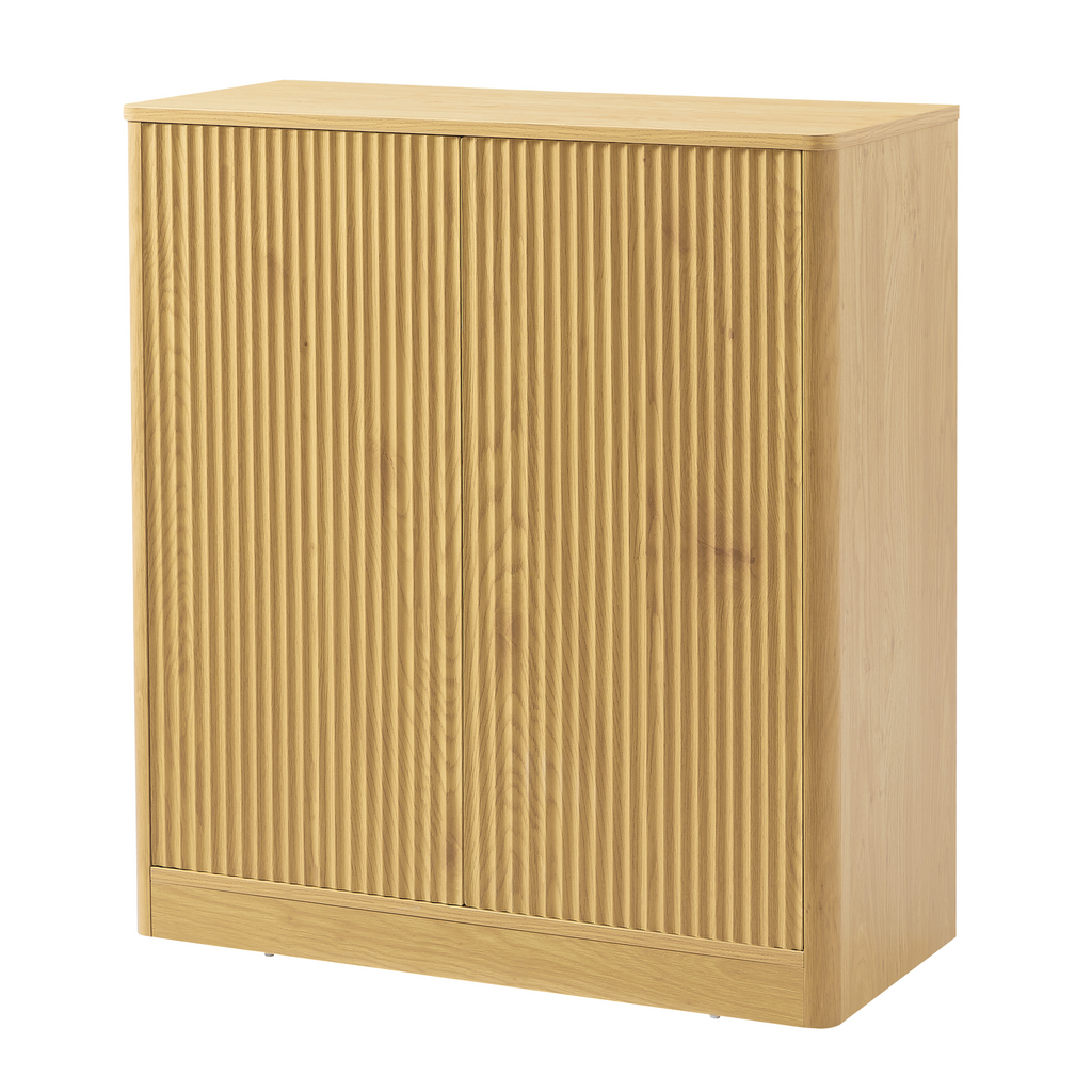 34.3" Modern Wavy Sideboard with Curved Contour Design