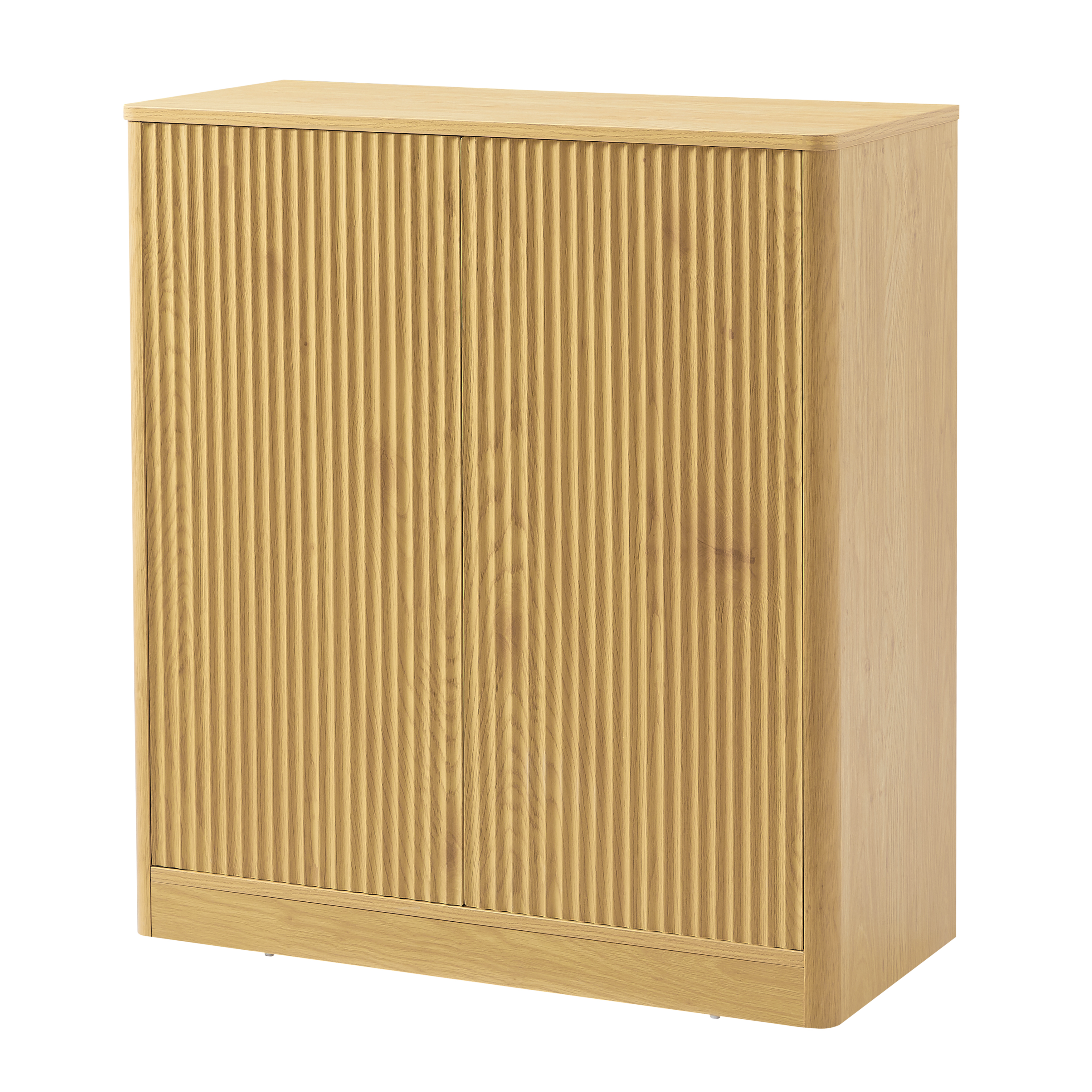 34.3" Modern Wavy Sideboard with Curved Contour Design