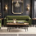 Josephine 84.5" Upholstered Modern Sofa, Olive