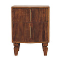 Solid Wood Louvre Bedside Unit