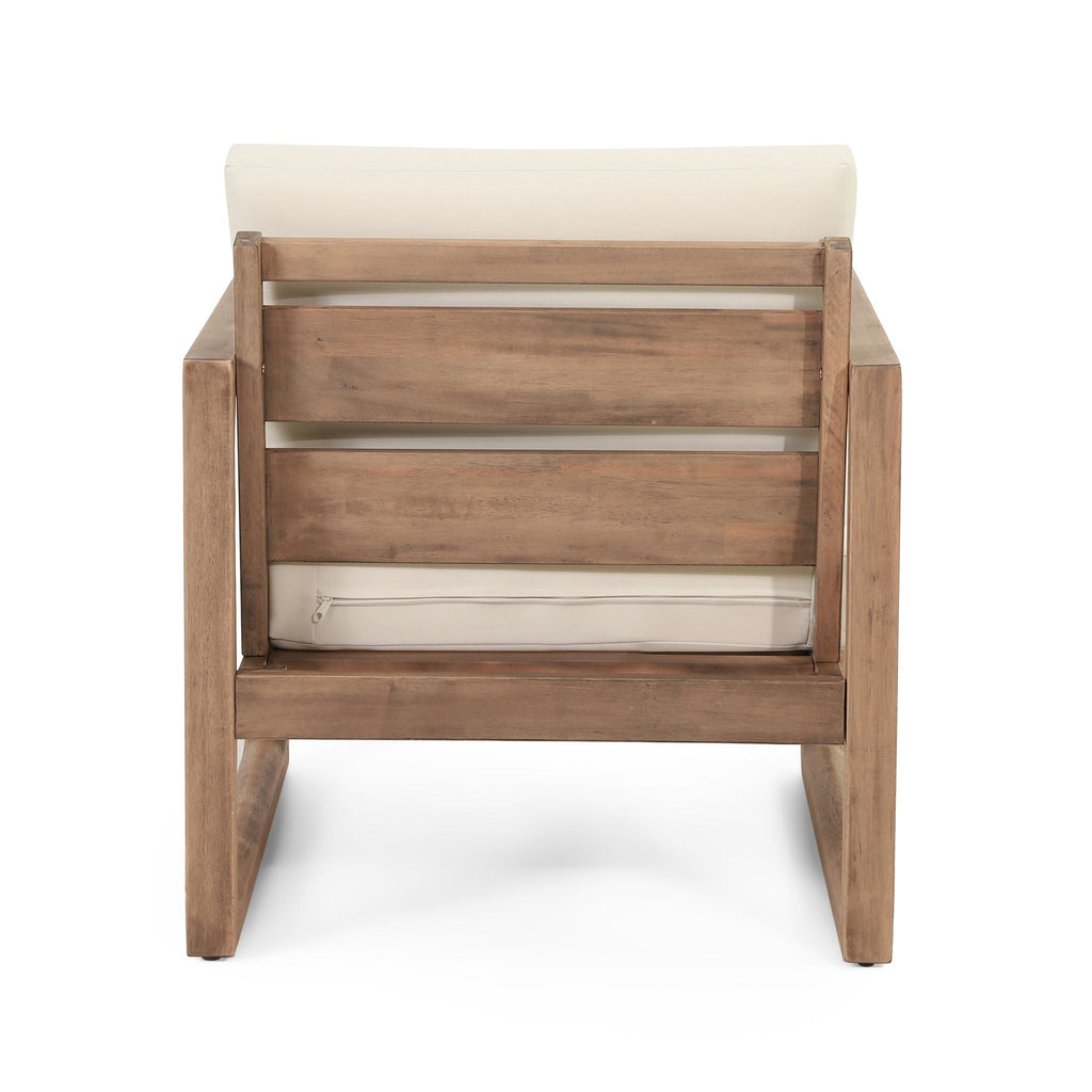 Outdoor Acacia Wood Patio Club Chair