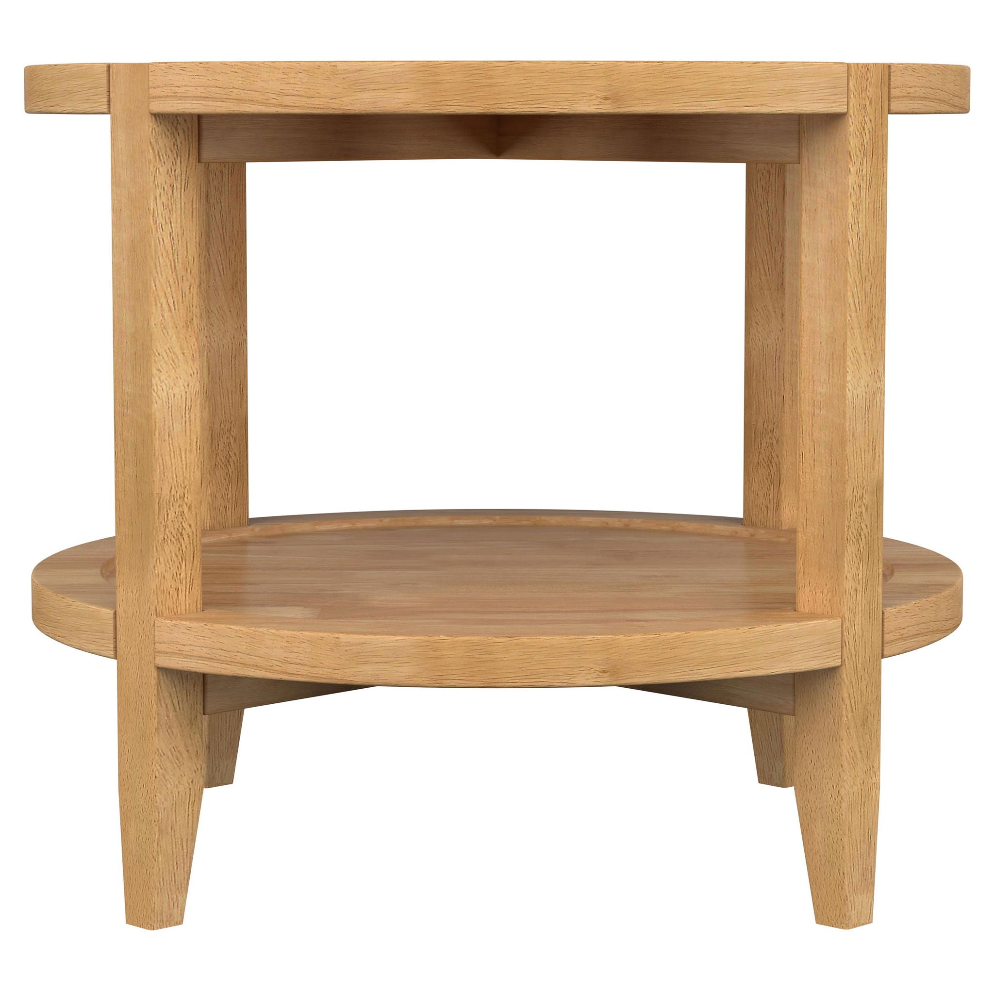 Elliott - 2 Piece Round Coffee And End Table Set - Maple