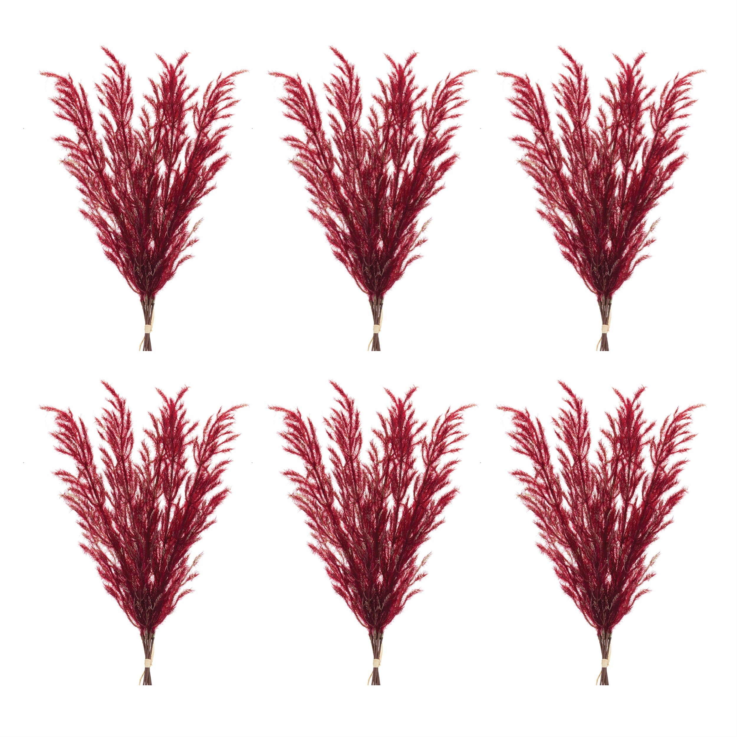Burgandy Plume Bundle (Set of 6)