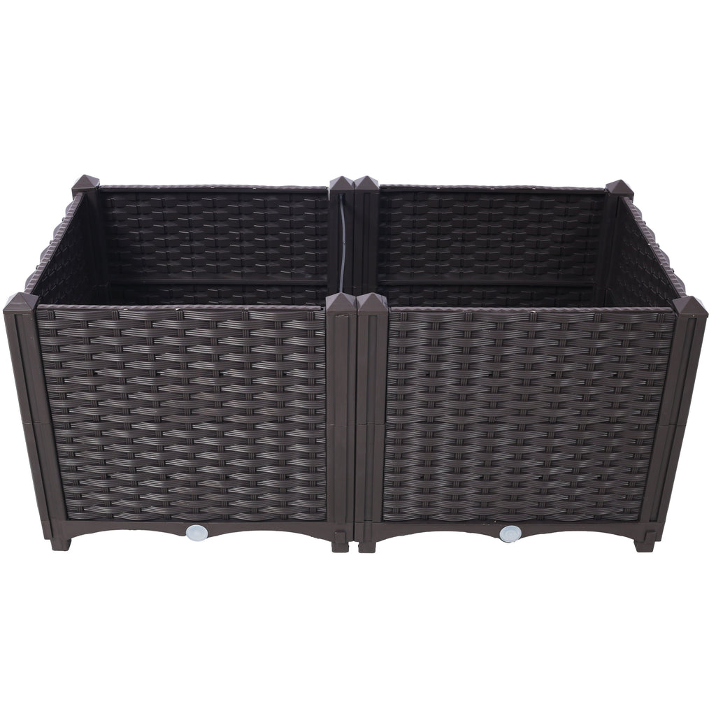 Deep Raised Garden Bed Plastic Planter Boxes