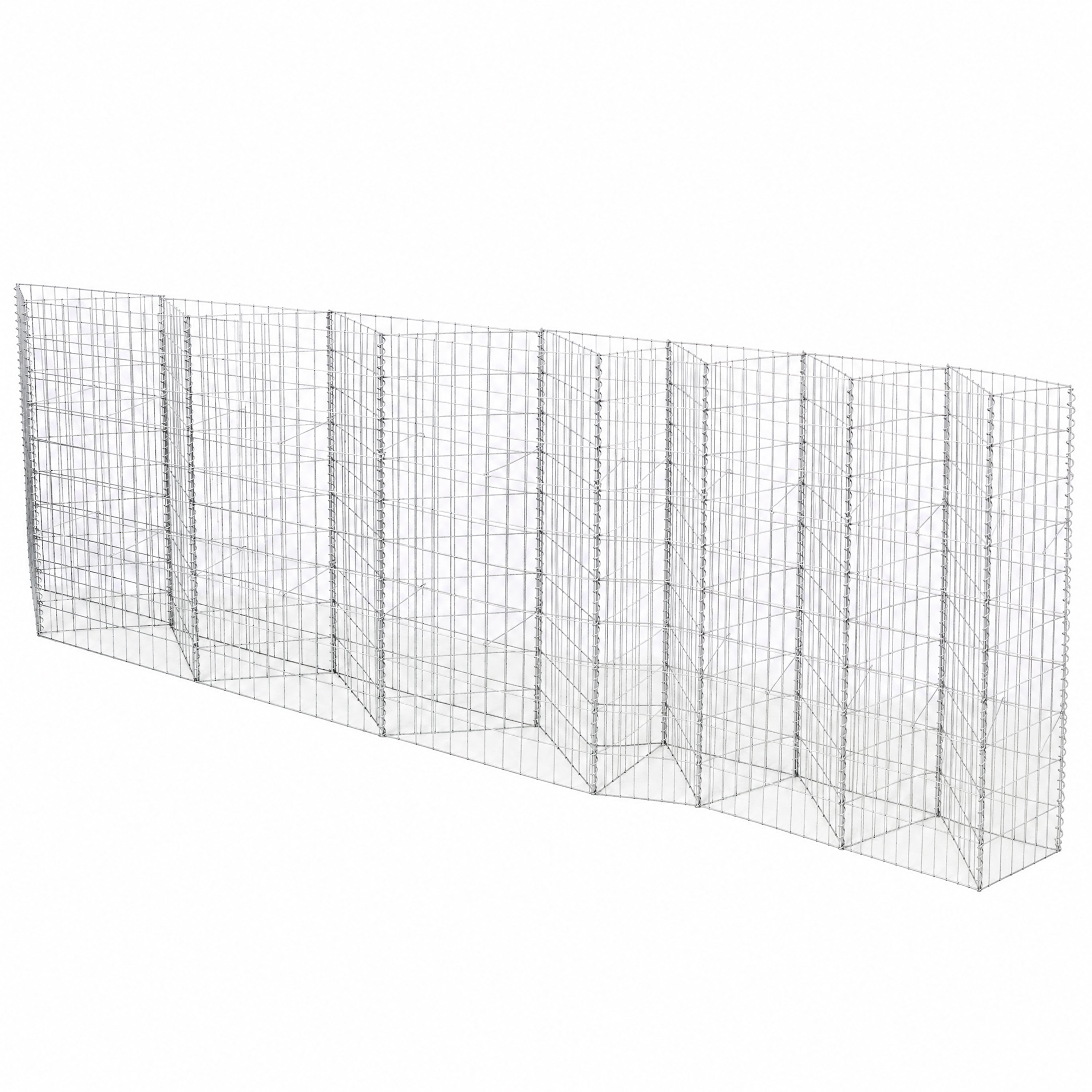 Galvanized Steel Tall Gabion Basket with Multiple Compartments