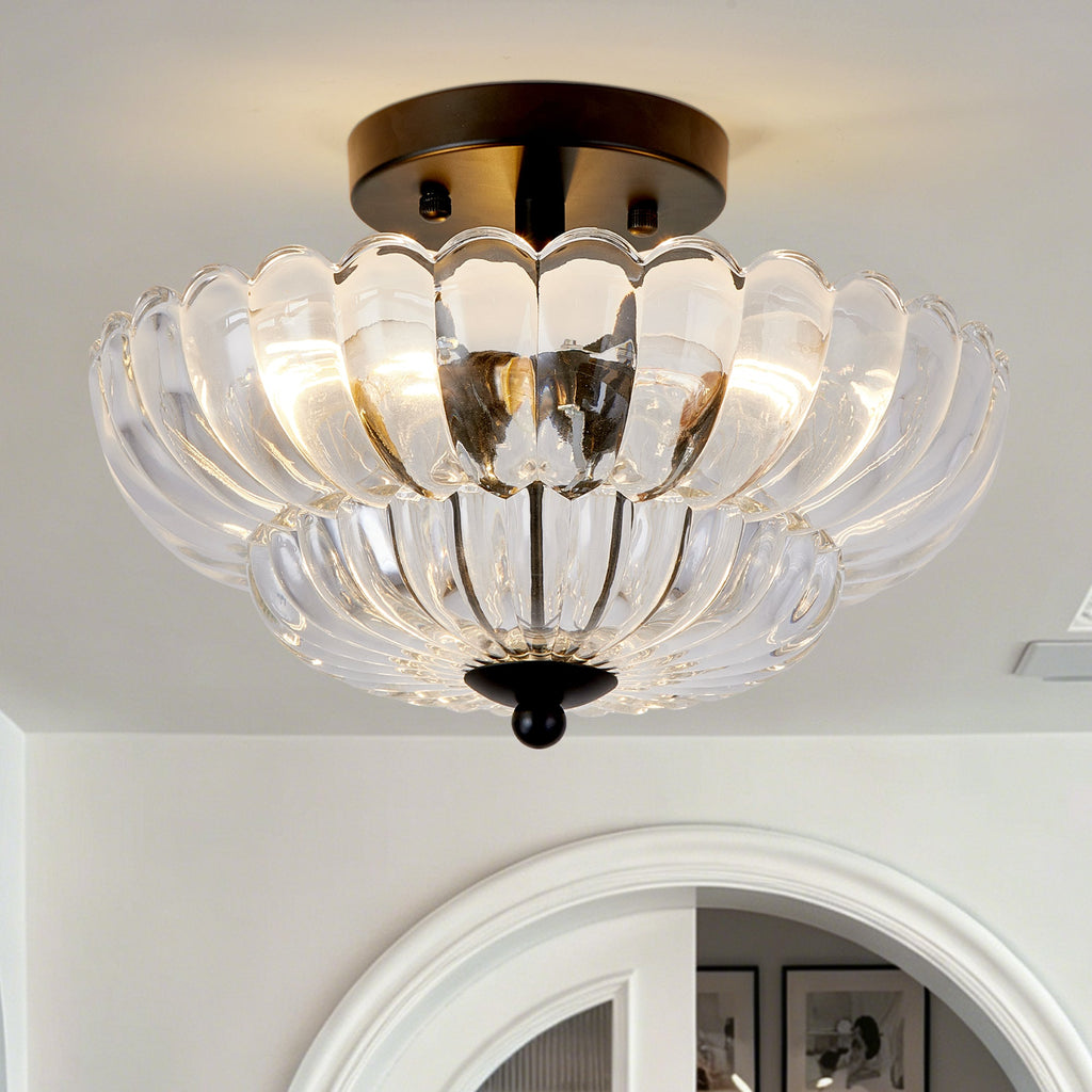 Smoky Semi Flush Mount Ceiling Light