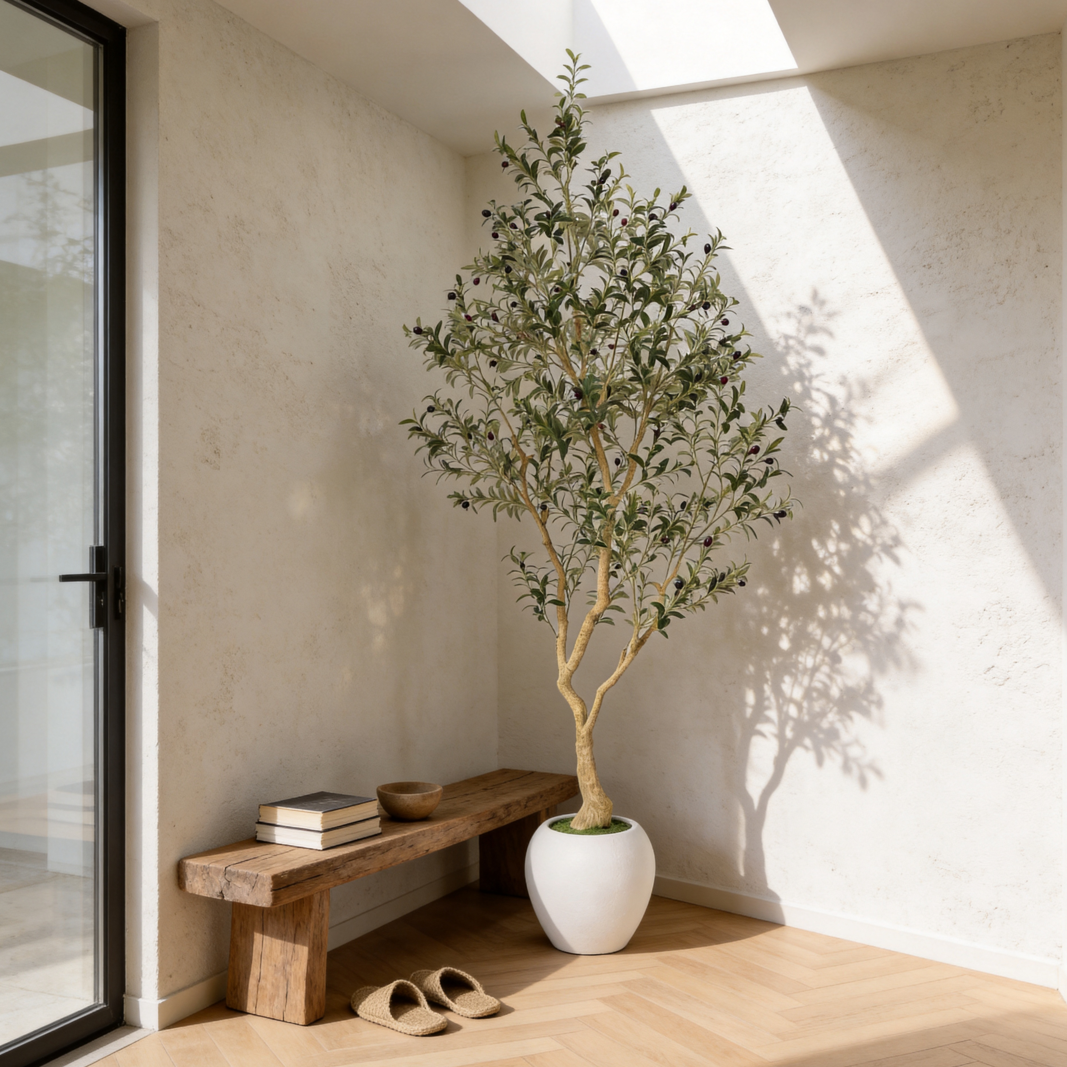 8.2FT Artificial Olive Tree With Big Decorative