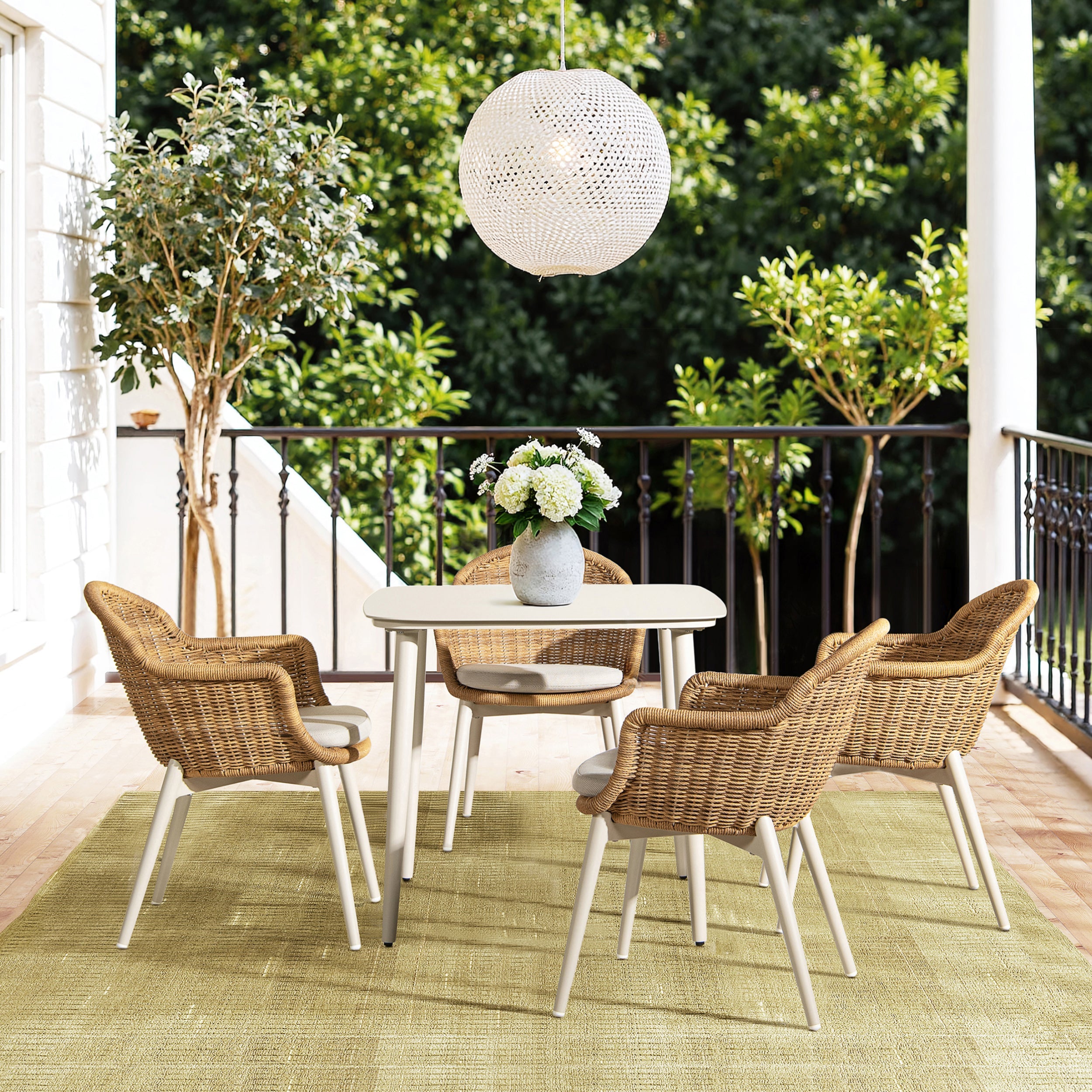 Santorini 33.5" Square Outdoor Patio Table