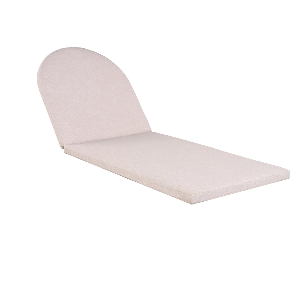 Outdoor Chaise Lounge Chair, Acacia Wood with Adjustable Backrest and Cushion