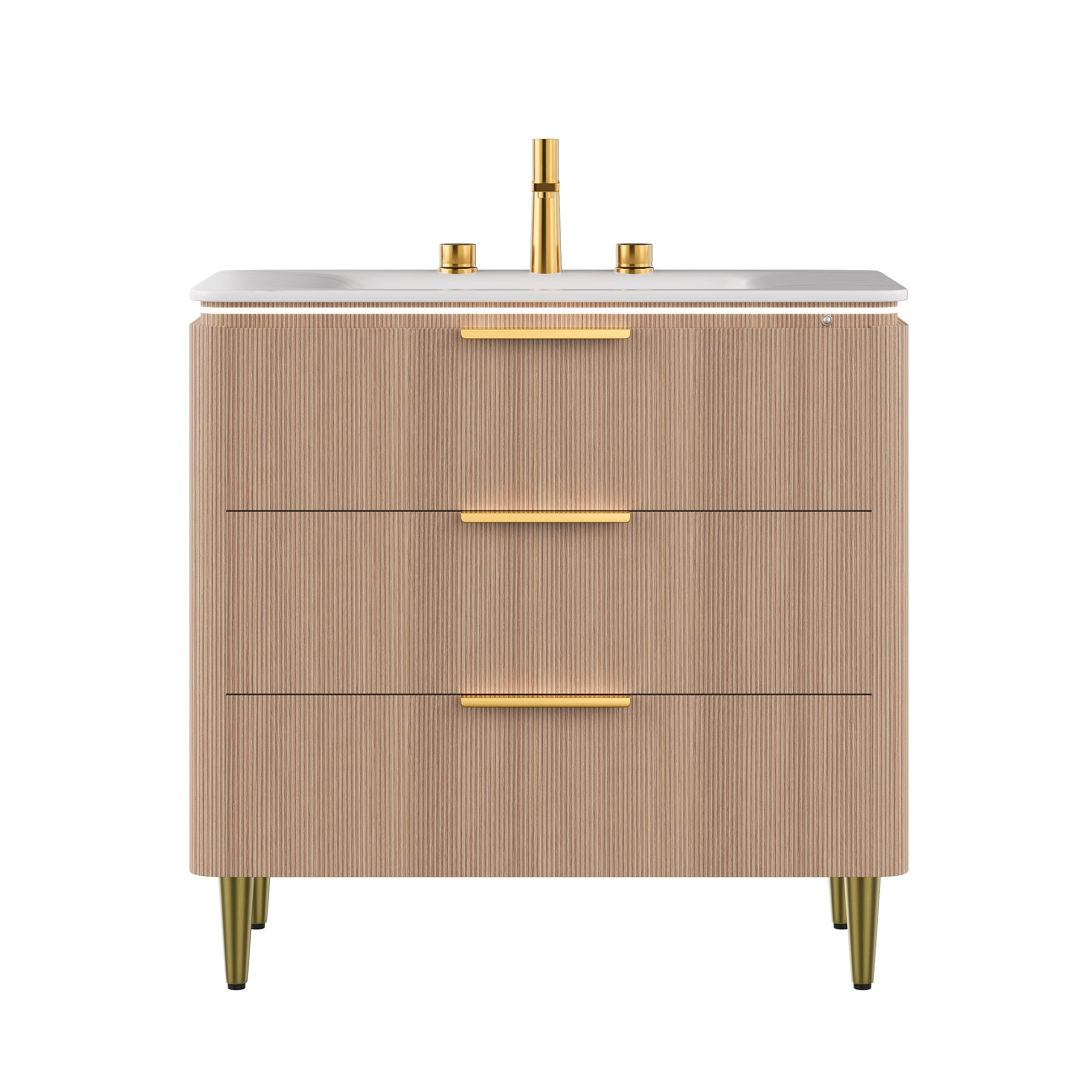 Amara 36'' Bathroom Vanity & Sink, Carrara