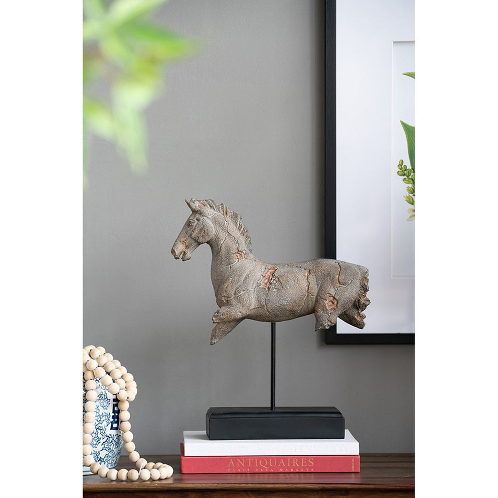14x4.5x17' Antique Horse Statue On Stand