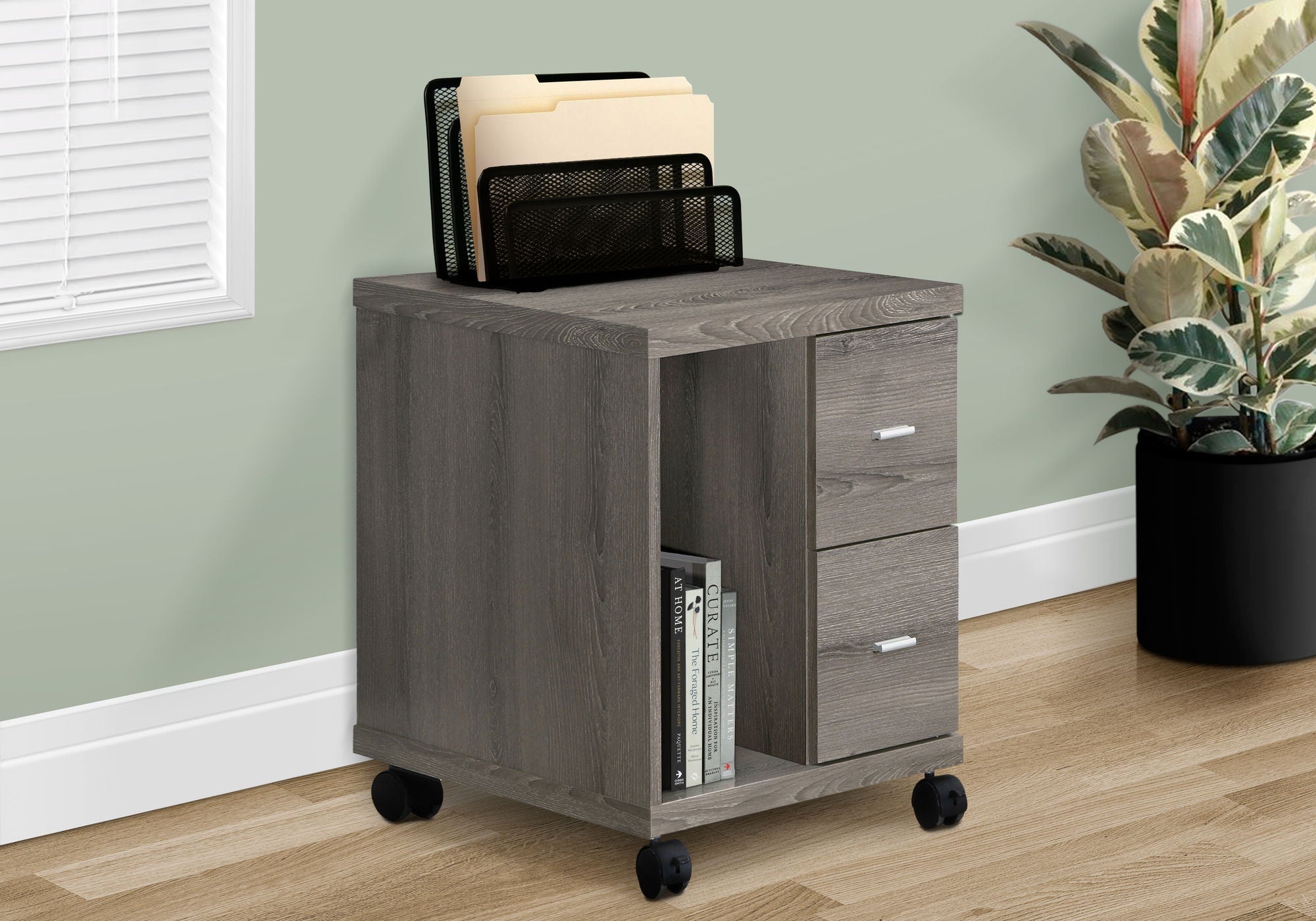 Office File Cabinet Rolling Printer Cart