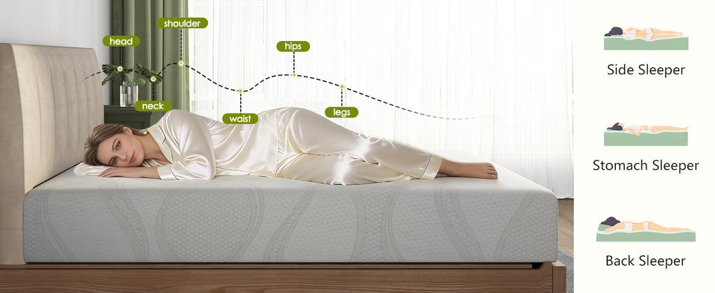 Queen Size Memory Foam Mattress, 10 Inch Bed Mattress, with Cooling
