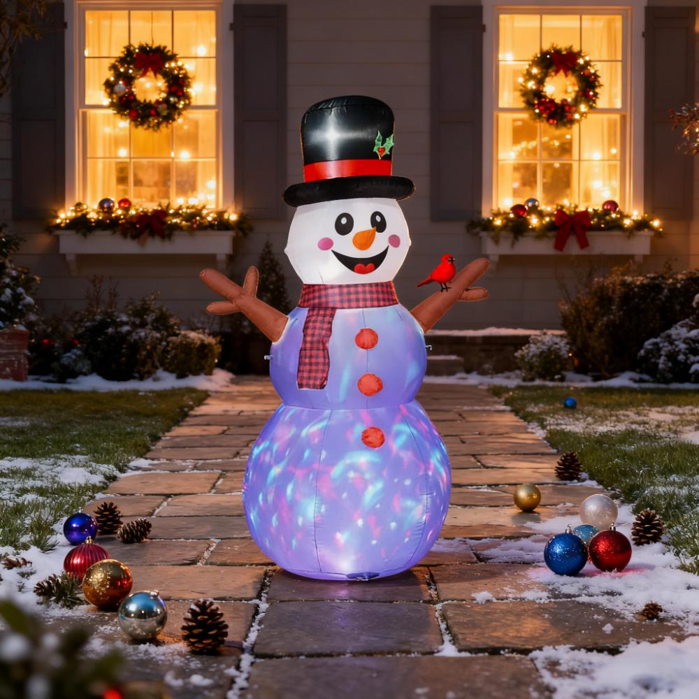 Inflatable Branch Hand Snowman with LED Lights