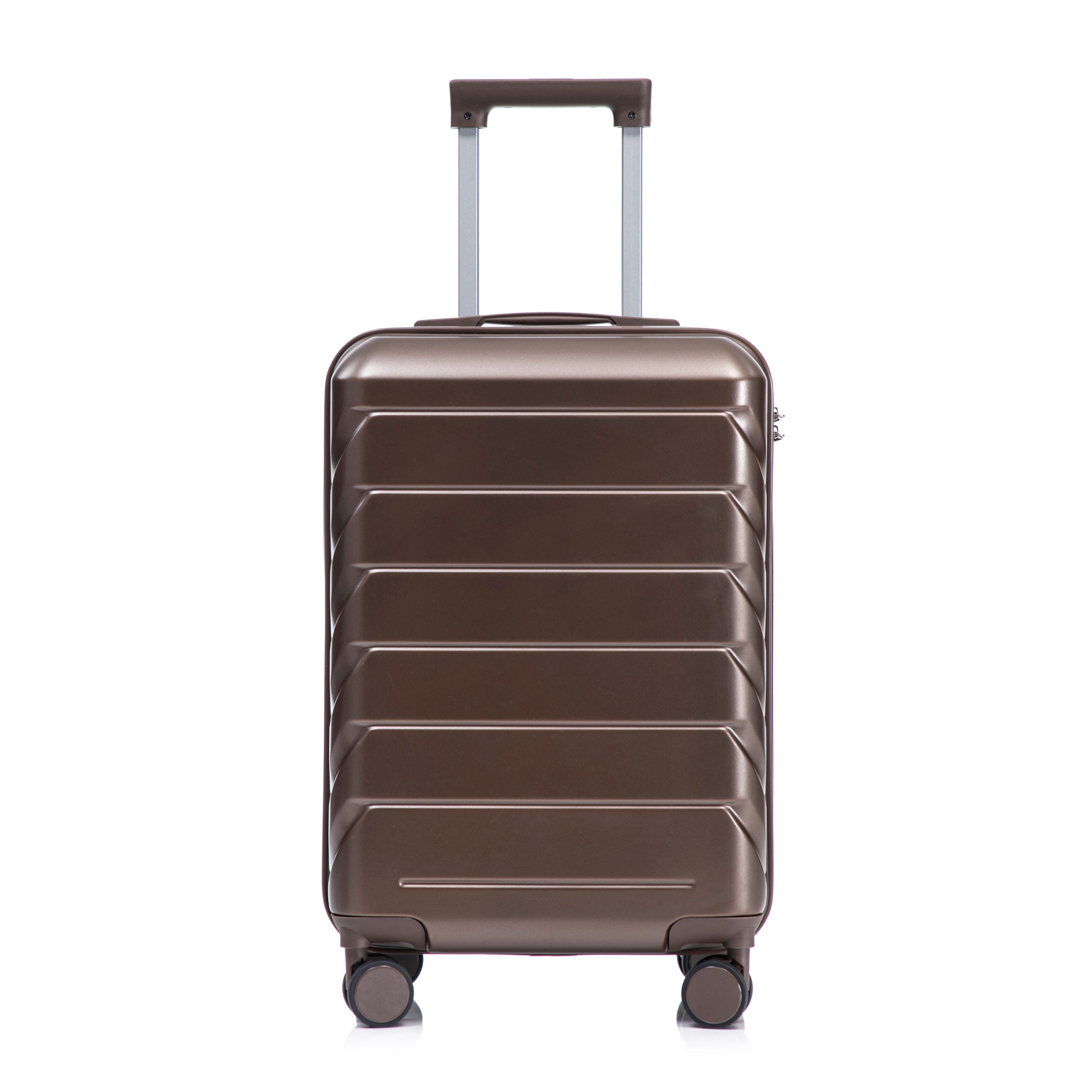20 Inch ABS Hard Shell Travel Checked Luggage - Brown