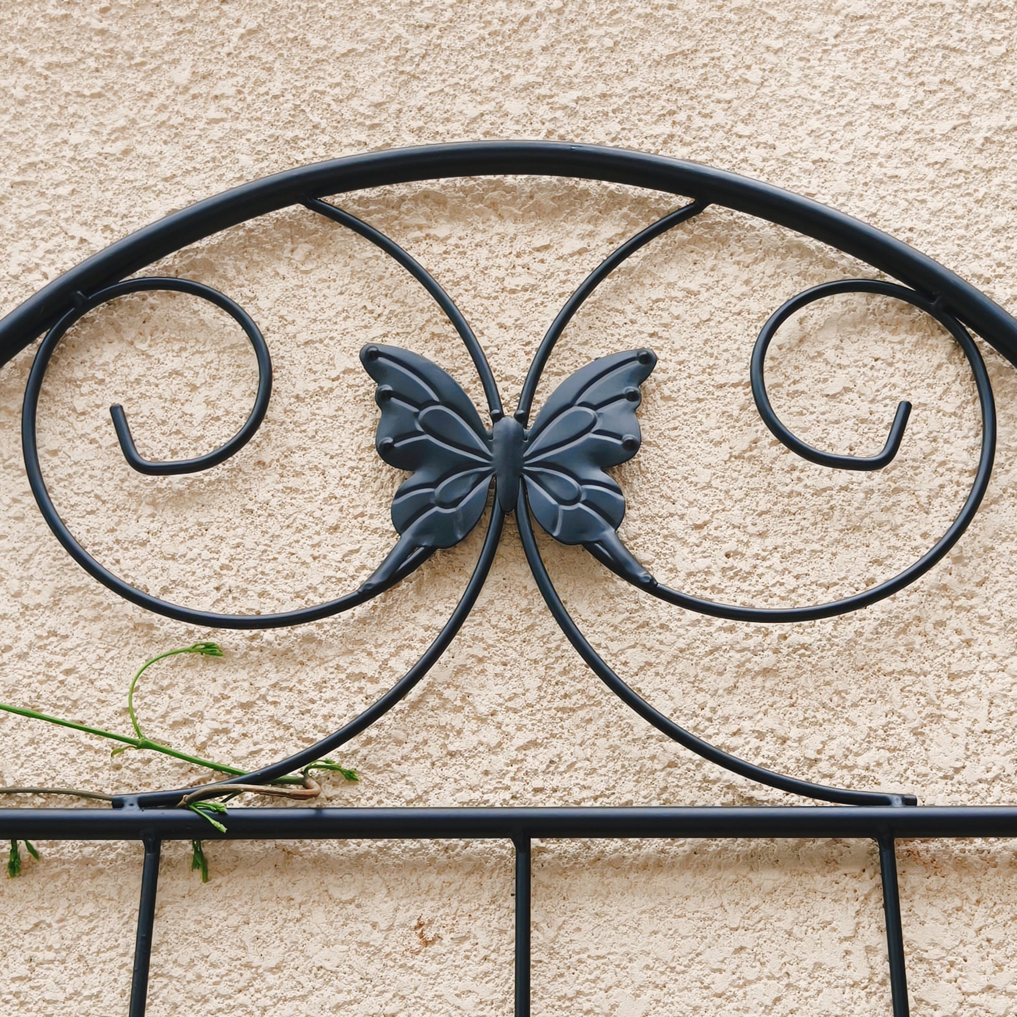 4 Pack Metal Garden Trellis 86.7" x 19.7" Rustproof Trellis for Climbing Plants Outdoor Flower Support Black