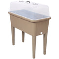 Raised Garden Bed with Ventilated Transparent Greenhouse Lid