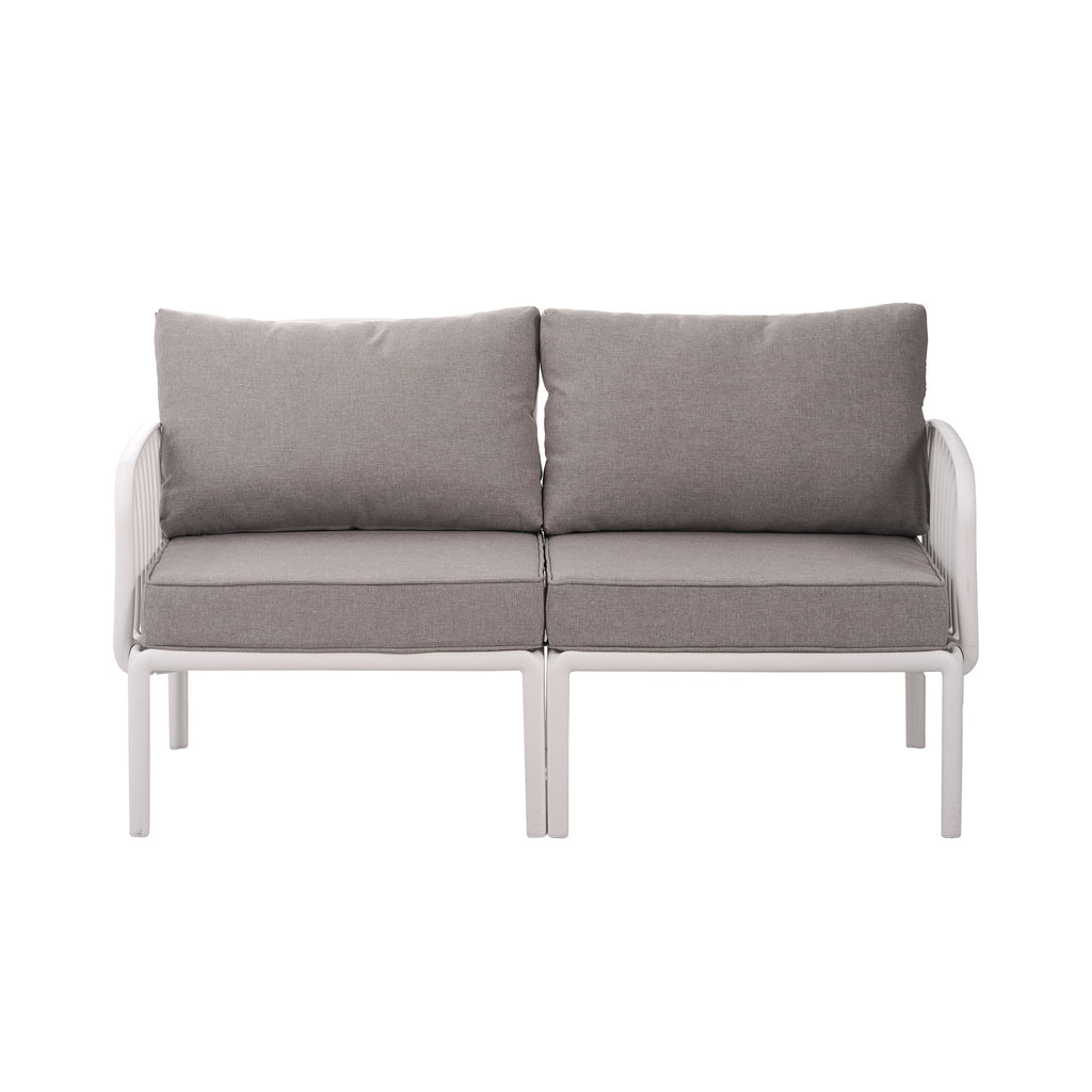 The Sleek All-Weather Resin Outdoor Loveseat and Coffee Table Set
