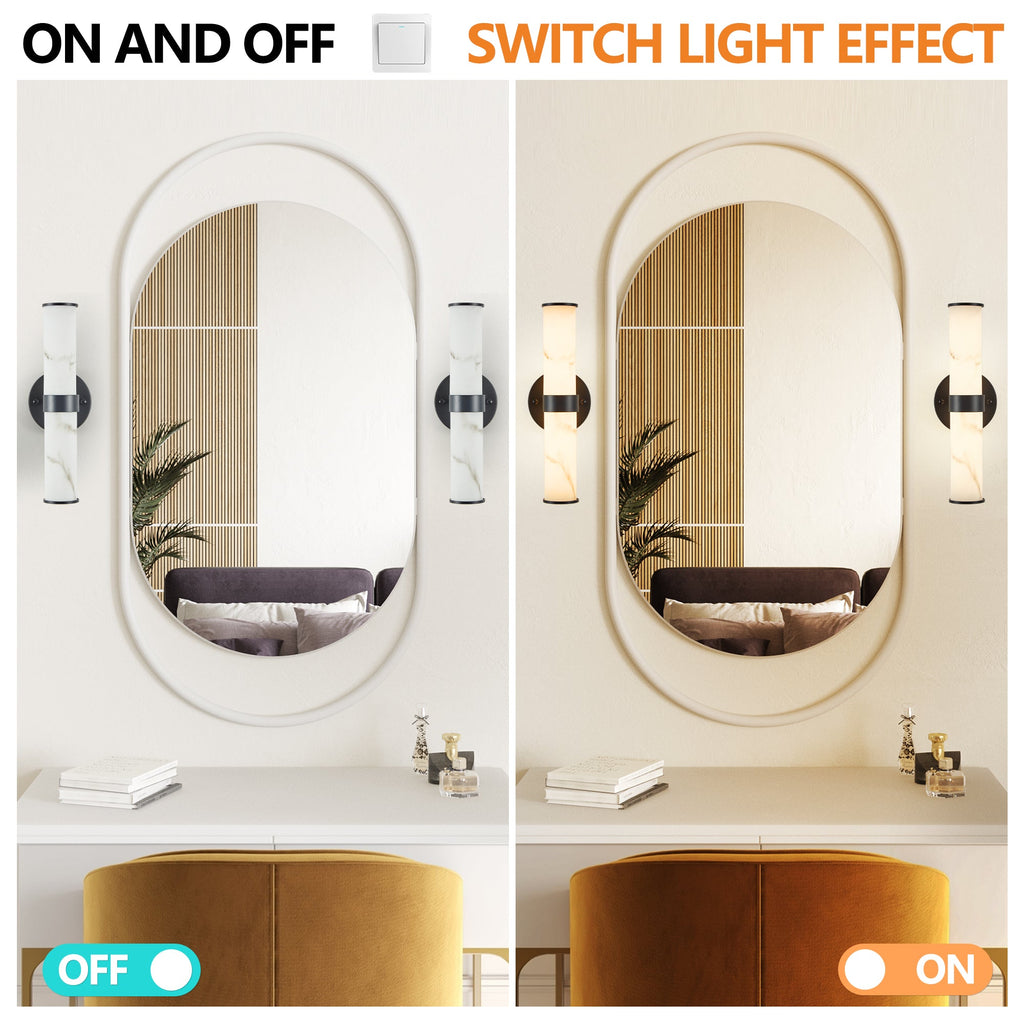 Resin Imitation Marble Texture Wall Light - Set of 2