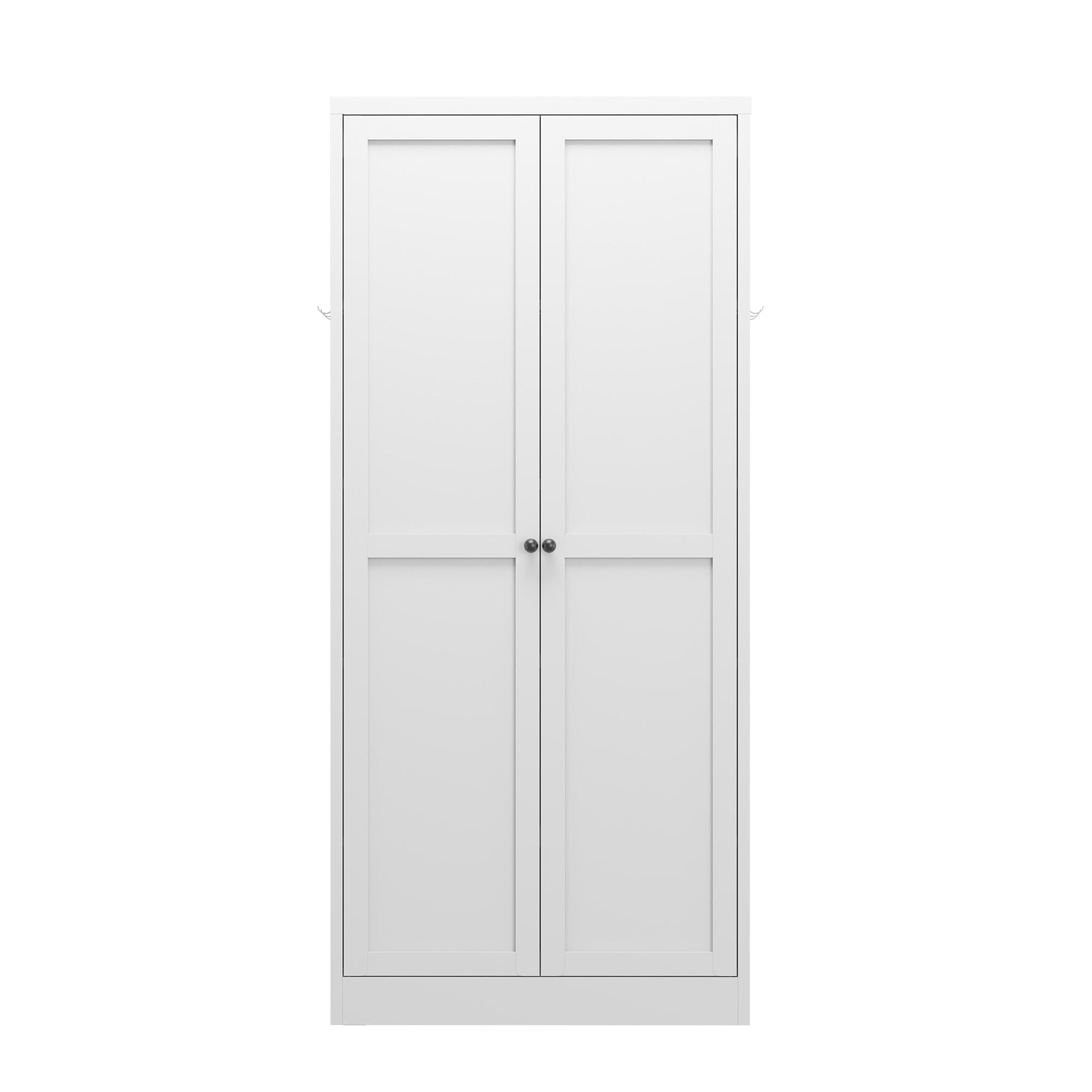 Kitchen Pantry Cabinet Adjustable Storage With 4 Shelves, Heavy Duty Freestanding Pantry Organizer - White