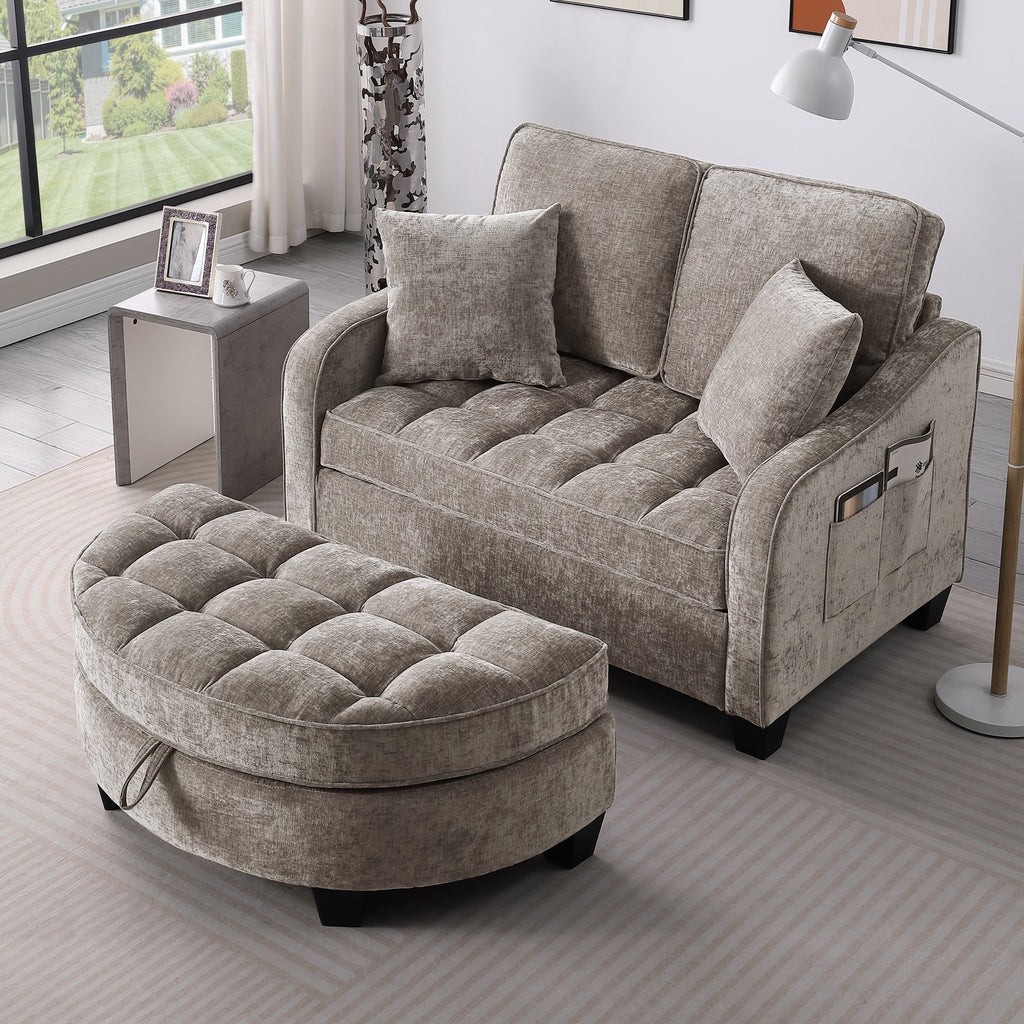 Two-Seater Sofa with Chaise Longue