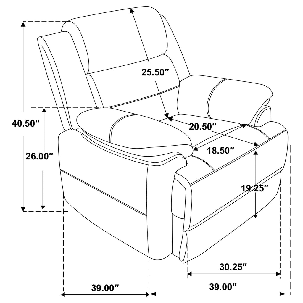 Worthington - Padded Arm Accent Chair - Dark Brown