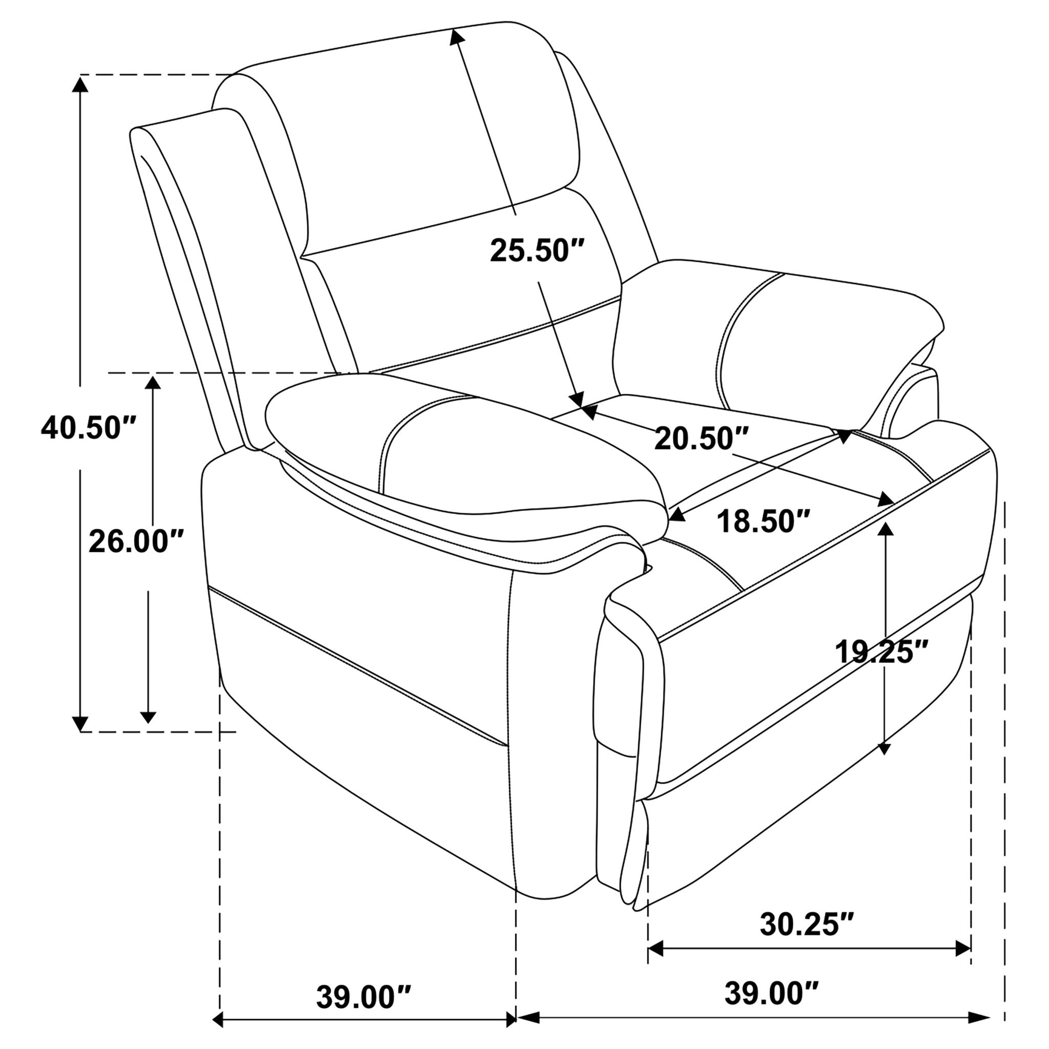 Worthington - Padded Arm Accent Chair - Dark Brown