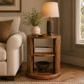 Solid Wood Ventura Open Round Side Table