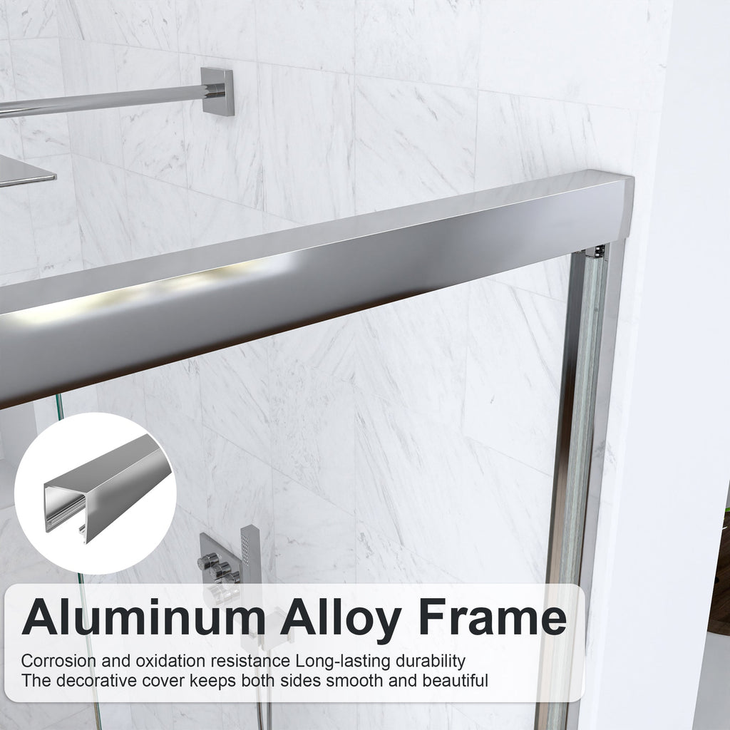 Semi-Frameless Double Sliding Shower Door