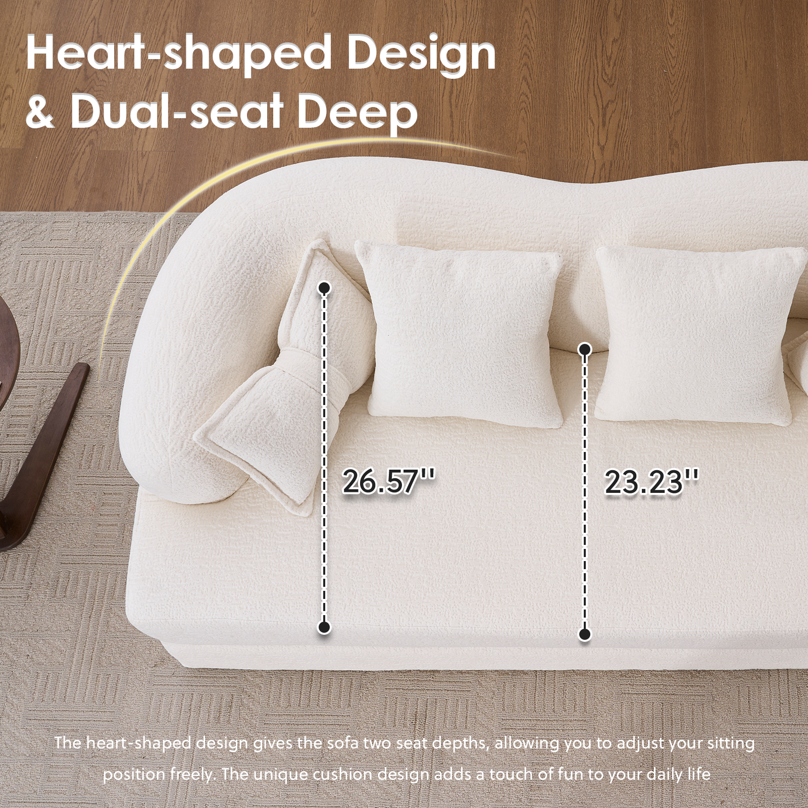2-in-1 Foldable Sofa Bed with 4 Pillows