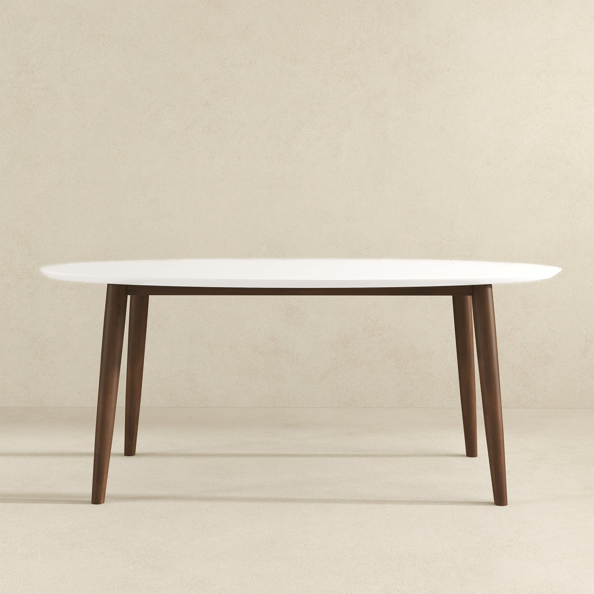 Ada Mid Century Modern Style Solid Wood Dining Table