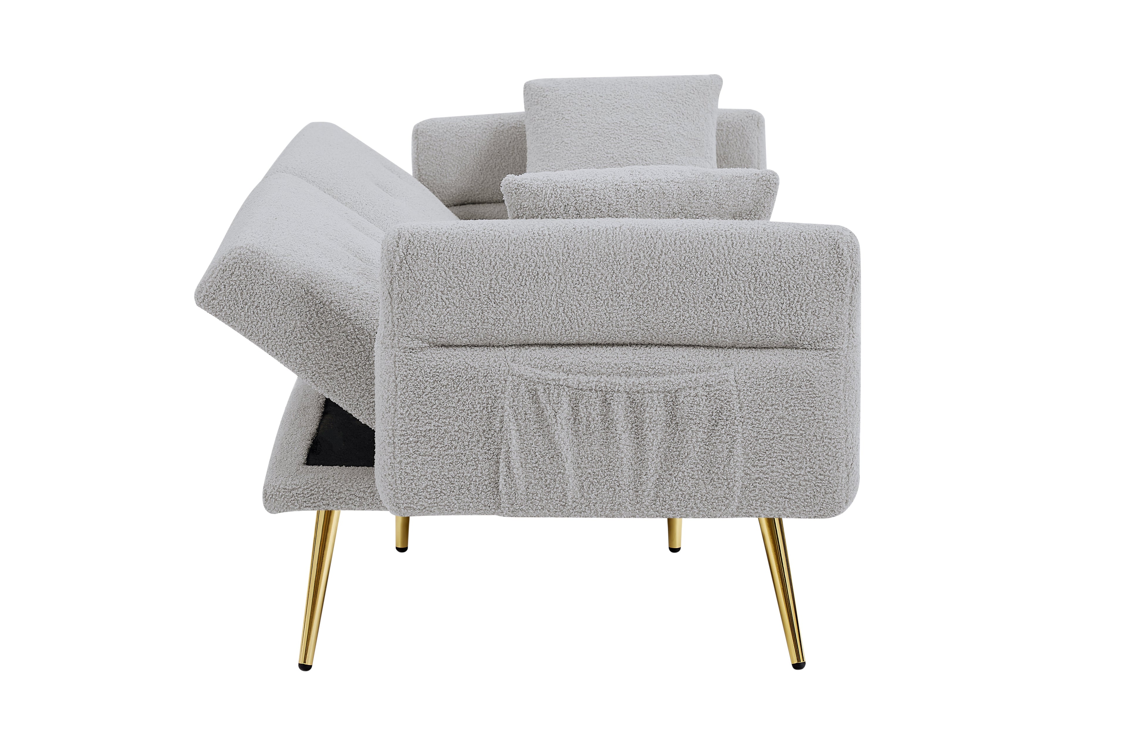 Modern Teddy Upholstered Accent Loveseat Sofa