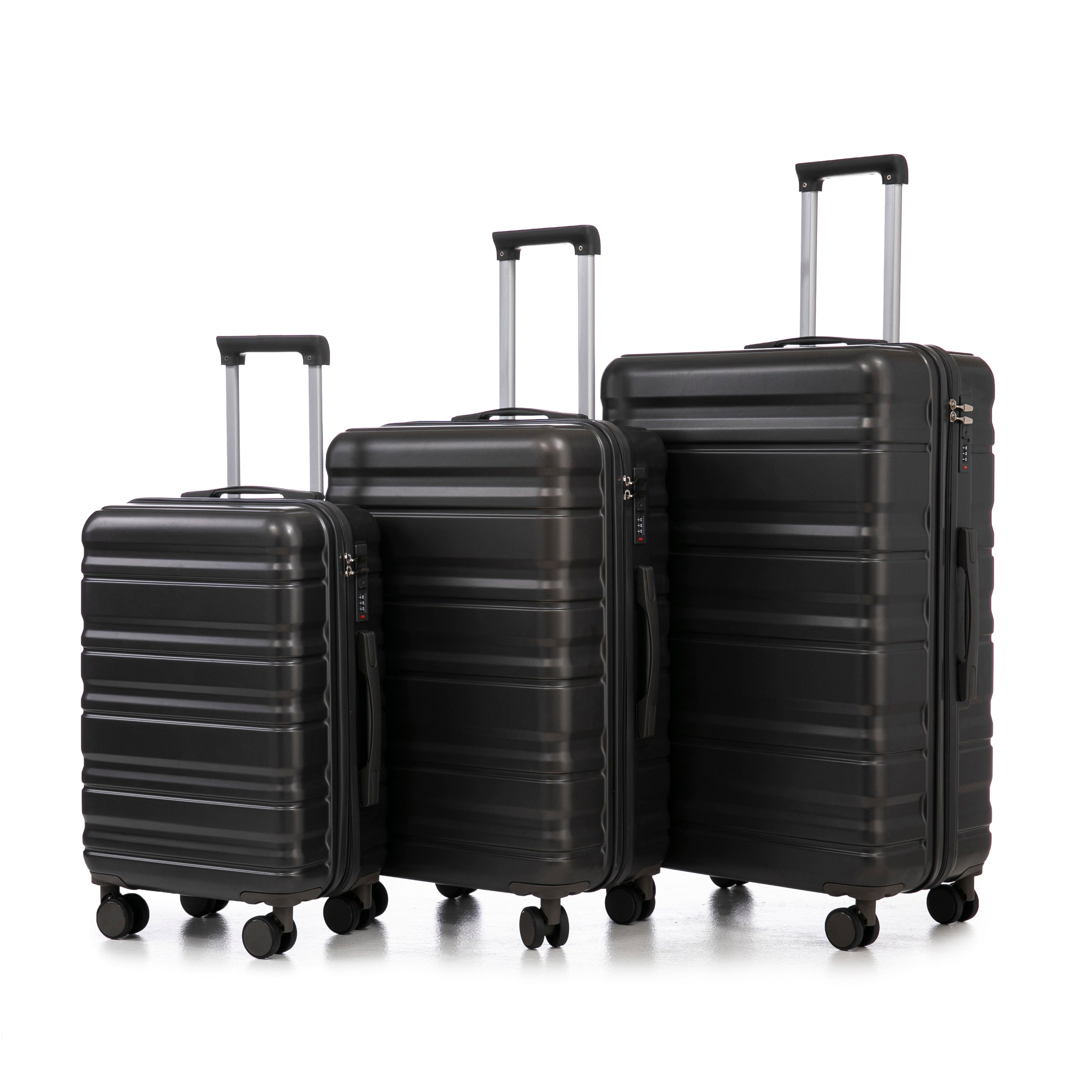 HIFINE TOURIST 20"/24"/28" 3-Piece Luggage Set in Dark Gray