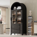 K&K 71" Tall Arched Kitchen Pantry Cabinet
