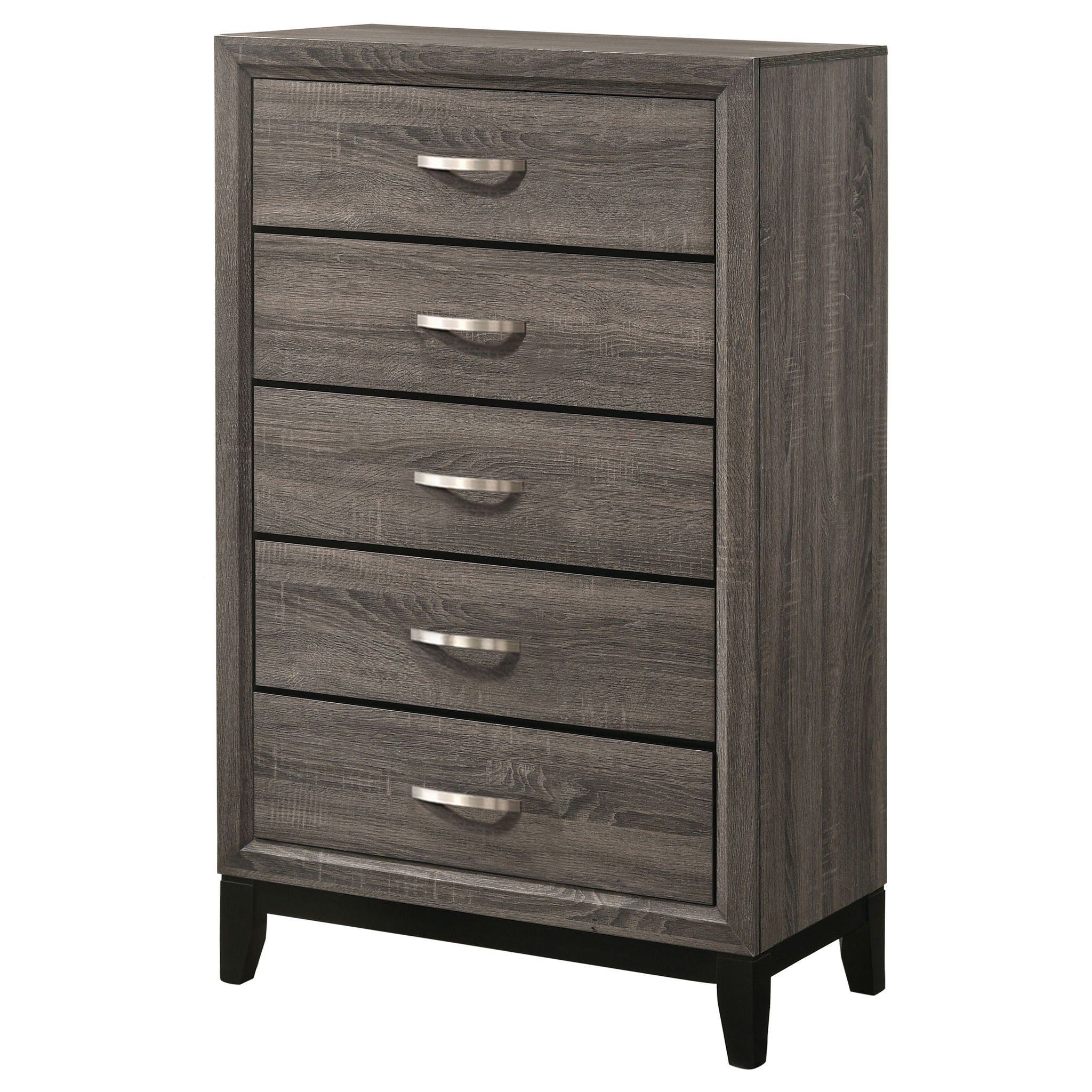 Gregory - 5 Drawer Chest - Smoke Gray