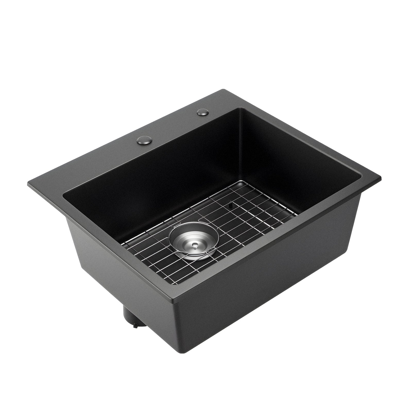 25 Inch Granite Kitchen Sink Top Mount Single Bowl Drop-In Basin for RV Bar