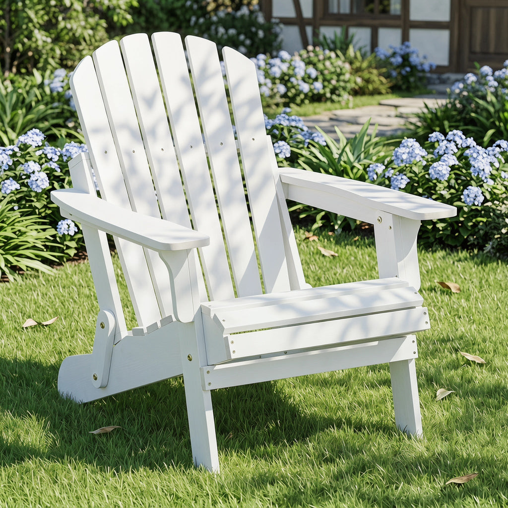 Oversize Wooden Outdoor Folding Adirondack Chair