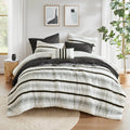 7 Piece Stripe Comforter and Quilt Set - King/Cal King