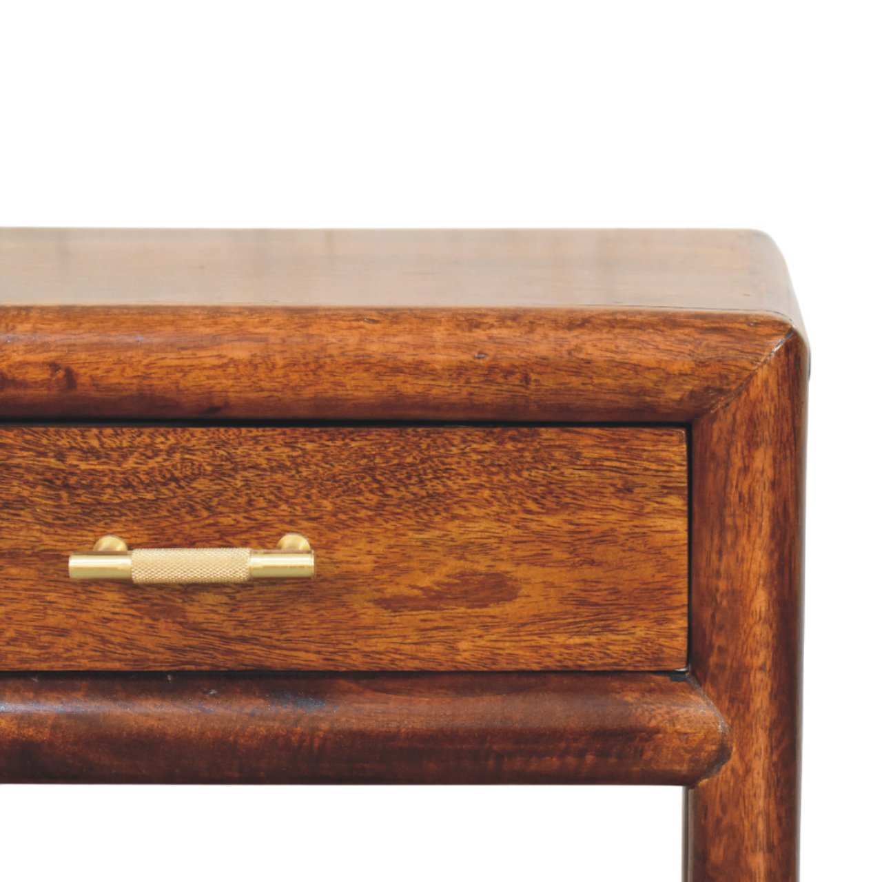 Solid Wood Regency Chestnut Nightstand, 1-Drawer, 1 Open-Slot