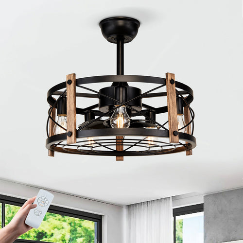 20'' Cage Ceiling Fan With Remote Control