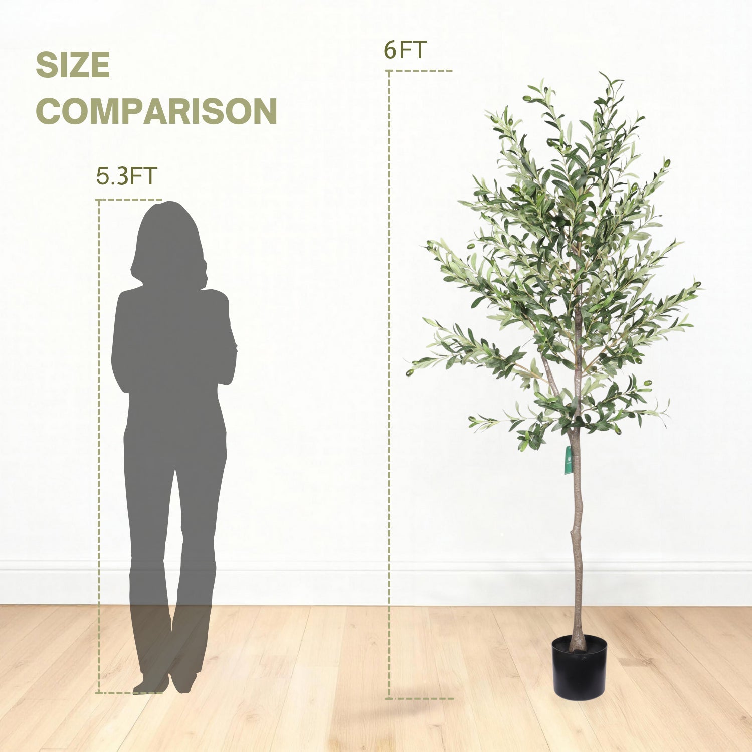6FT Artificial Olive Tree in