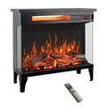 24 Inch Three-Sided Glass Electric Fireplace