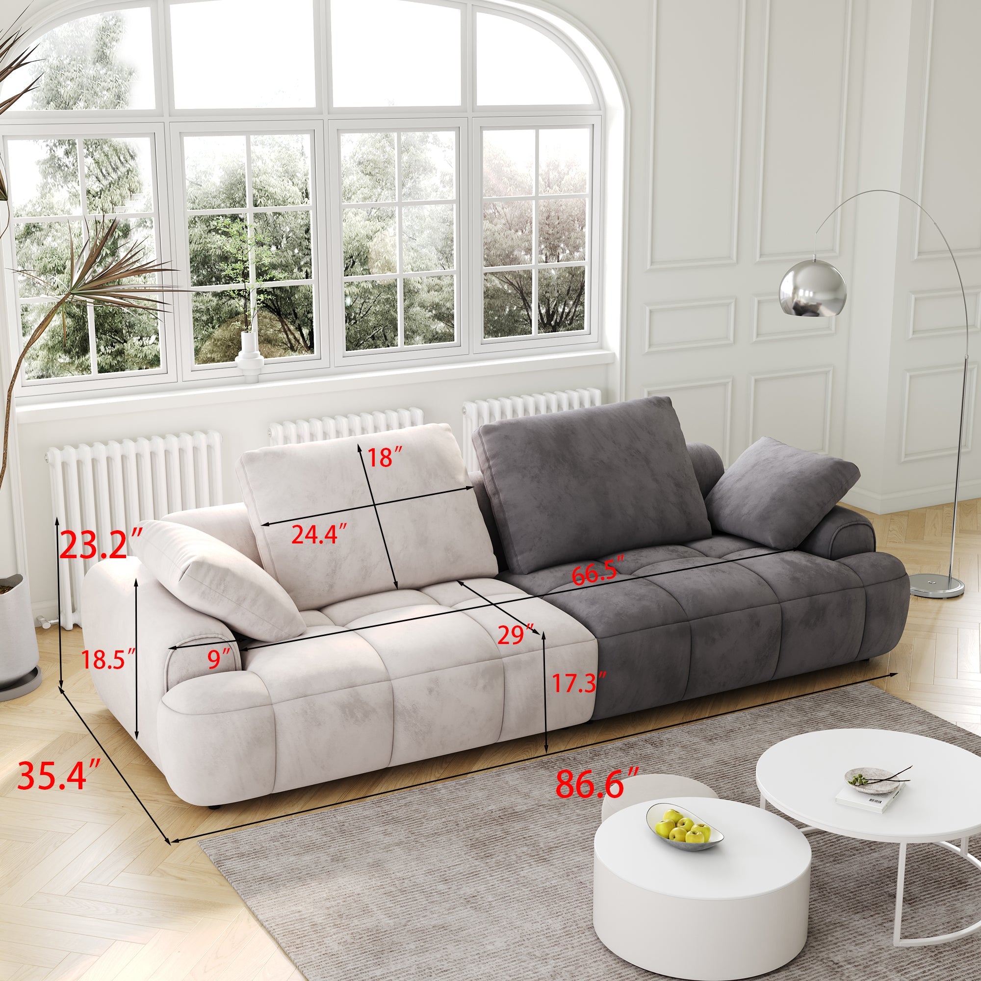 86.6″ Large Two Seat Sofa