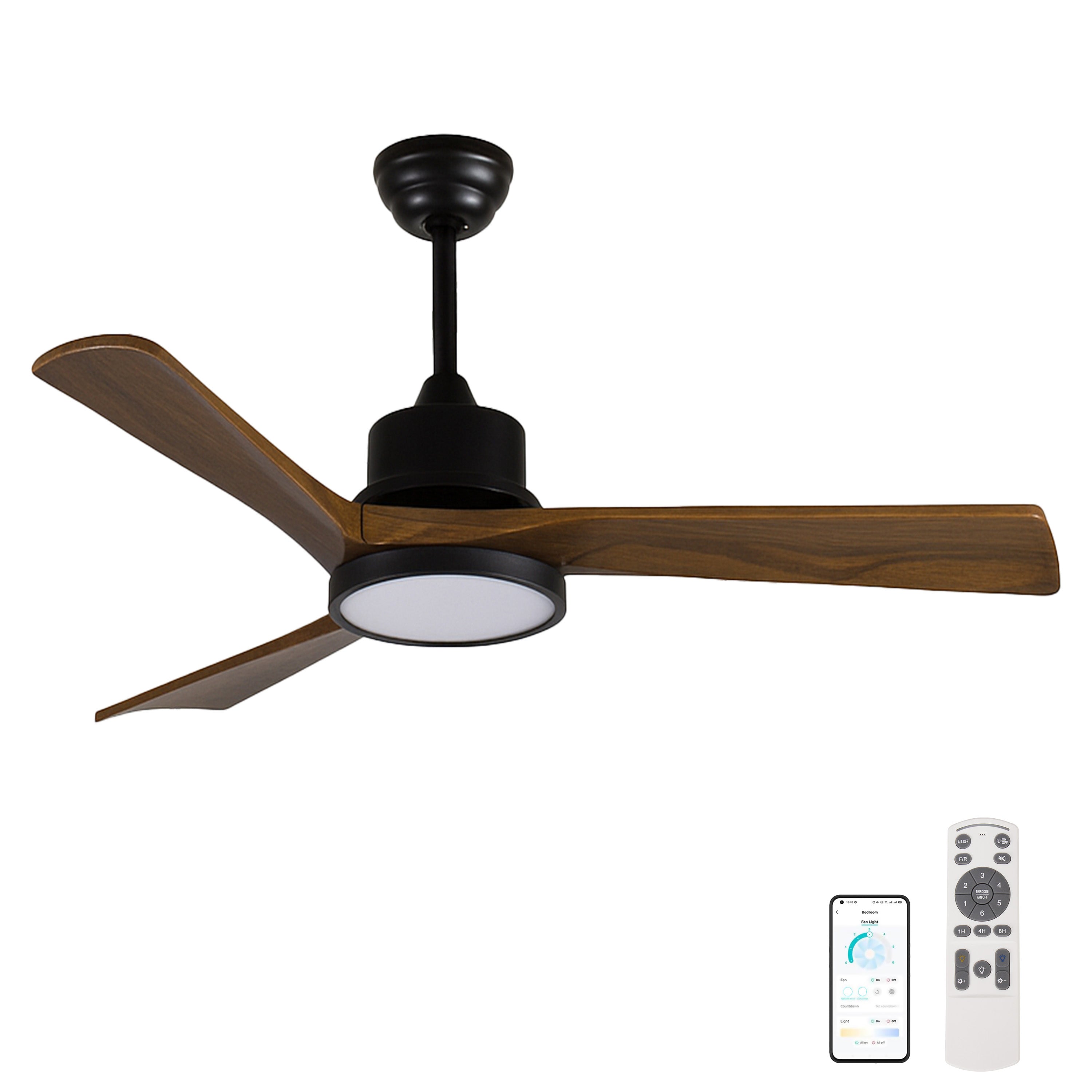 42-Inch Ceiling Fan with Light for Bedroom