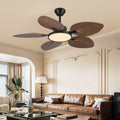 52-Inch Tropical Palm Leaf Ceiling Fan with Lights & Remote Control