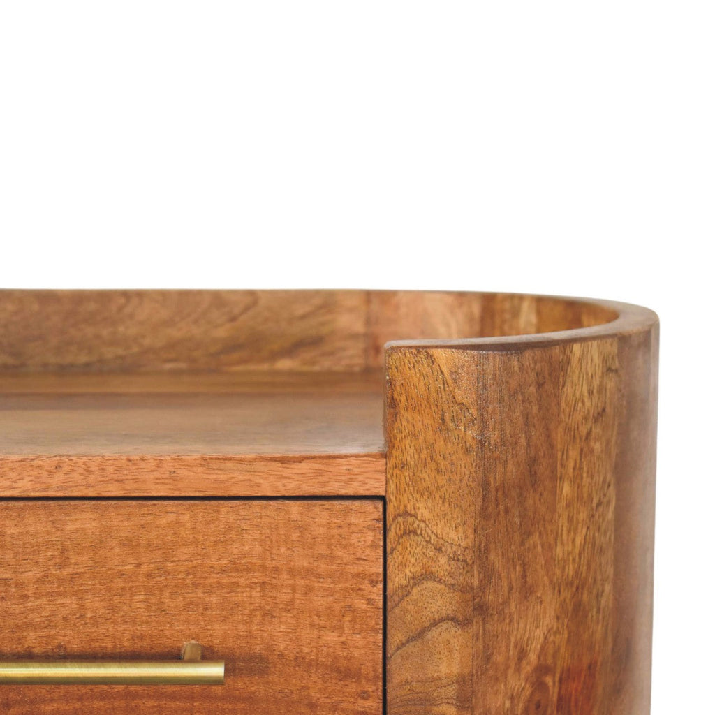 Solid Wood Valencia Curve Wall Bedside